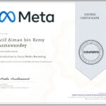 Certificate of Social Media Marketing from Meta