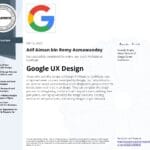 Certificate of Google UX Design