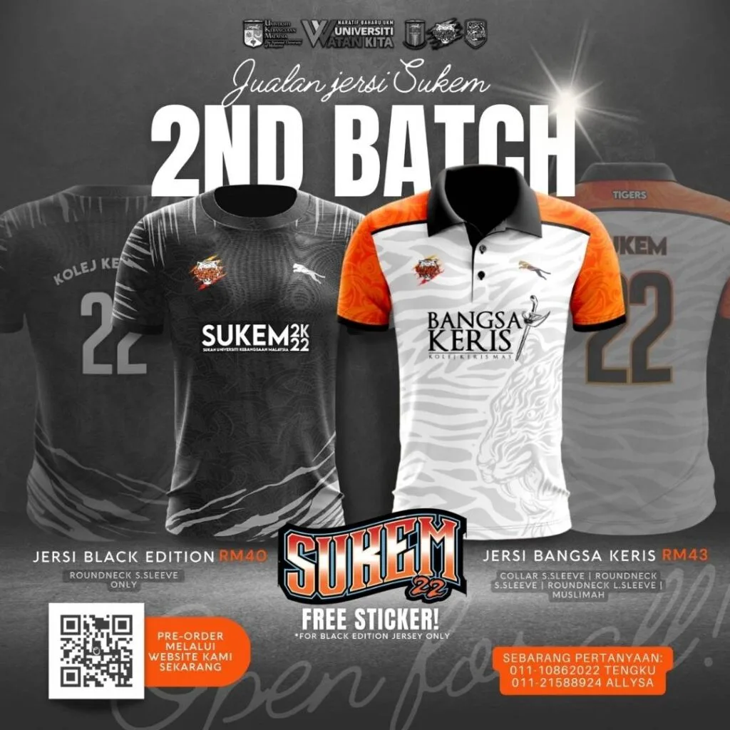 Poster for Promotion of National University of Malaysia’s Sports Championship Shirt for Instagram co-designed by Atif